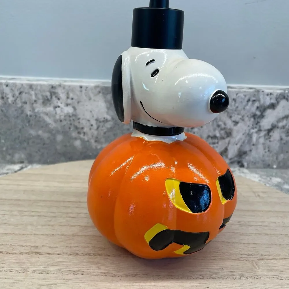 SNOOPY in a Pumpkin Soapor Lotion Dispenser Halloween Fall Themed Bathroom Decor